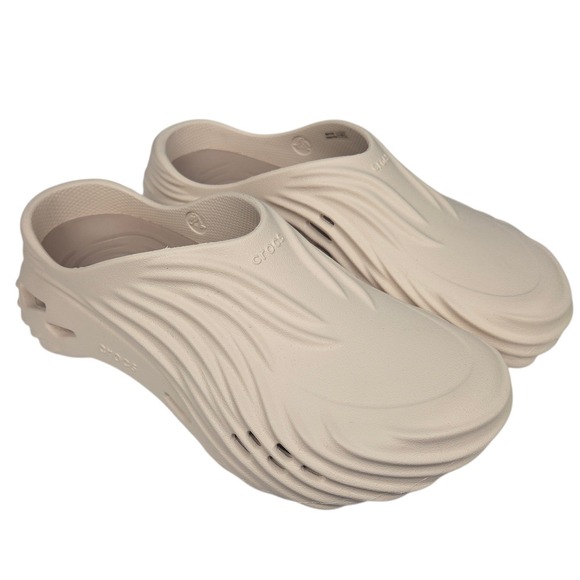 Crocs Echo Wave‎ Clog M10 W12 Almond Tint Beige Tan Unisex Sandals Slip On New main image 11